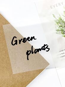 3入組PET透明便簽透視防水透明便簽熒光便籤紙文具學校辦公用品 - 無色 - 查看 2