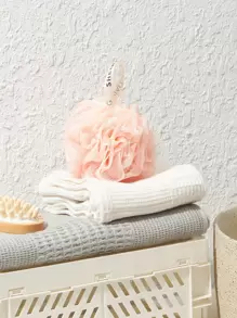 SHEIN 1 件升级版 50 克沐浴沐浴丝瓜络海绵球沐浴露擦洗器家居浴室装饰 - 粉色 - 查看 10