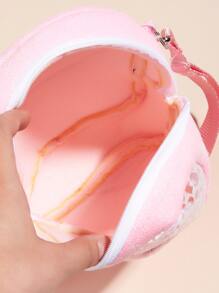 1pc Hamster Shoulder Bag With Mesh Design, Breathable, For Outdoor Use, Suitable For Squirrels, Hamsters, Guinea Pigs - Pink - View 4