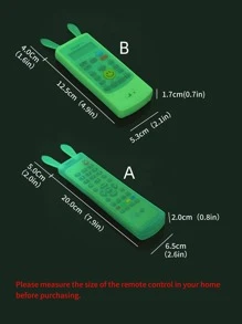 1个硅胶夜光遥控器保护套，适合闺蜜节、小狗、嘉年华等场合。 - 綠色 - 查看 3