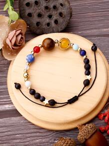 Planet Decor Beaded Bracelet - Multicolor - View 2