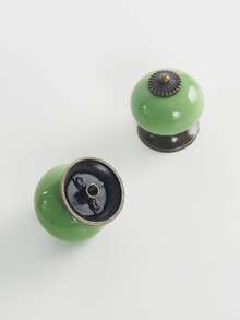 1pc Zinc Alloy Drawer Knob - Green - View 2