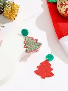 Pendientes largos árbol de Navidad - Multicolor - Ver 2
