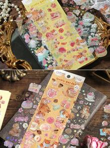 3pcs Cartoon & Floral Pattern Random Sticker - Multicolor - View 7