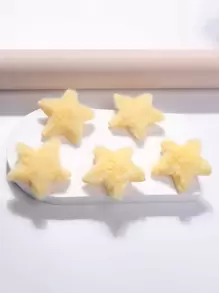 5个毛绒星星装饰鳄鱼夹可爱爪子发夹发卡，适合上学、冬季、发饰、头部饰品等场合。 - 黃色 - 查看 2