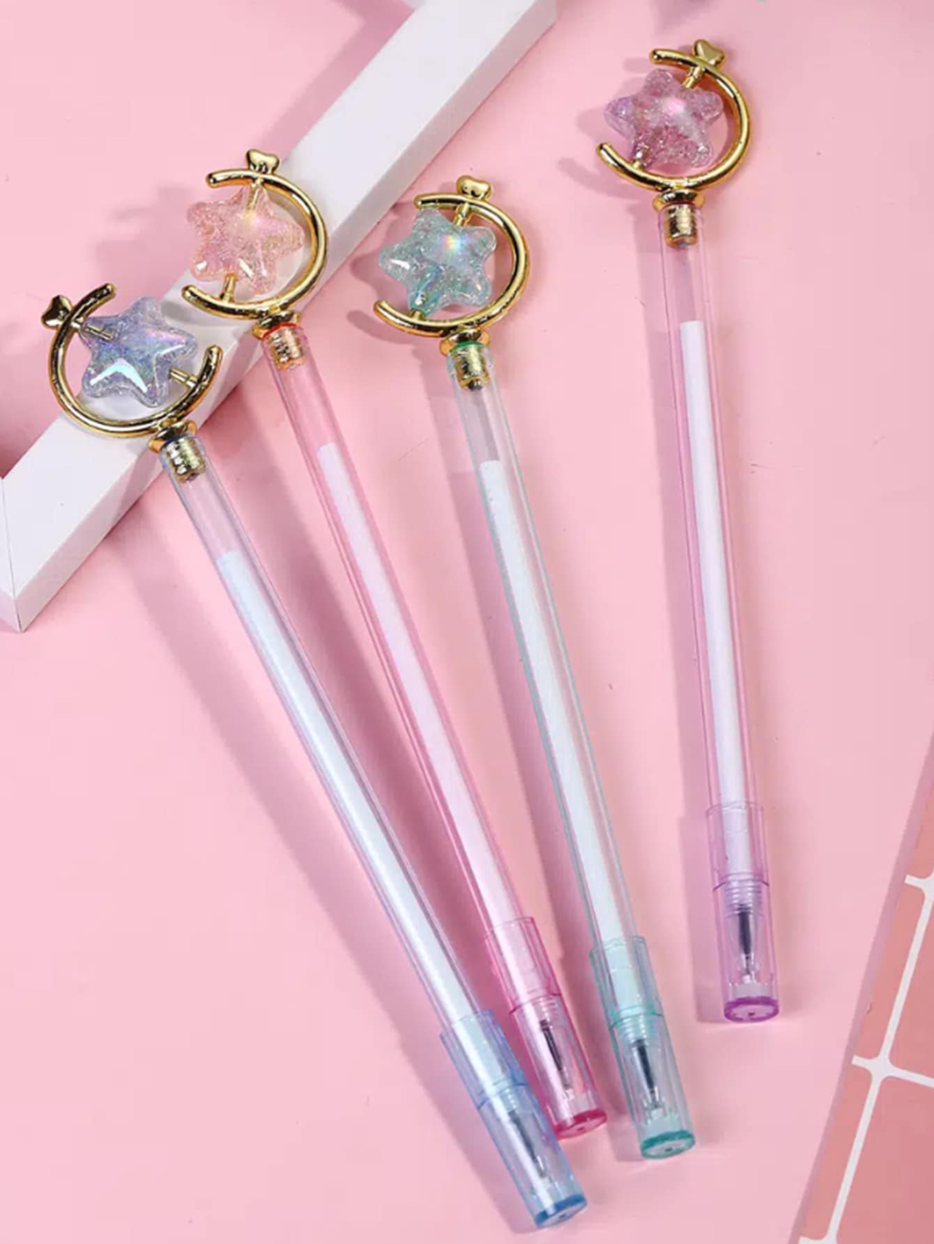 2入組星形設計隨機中性筆 - 彩色 - 查看 1