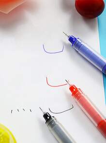 3入組字母圖案中性筆 - 彩色 - 查看 3