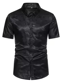 Manfinity AFTRDRK 男士佩斯利提花襯衫