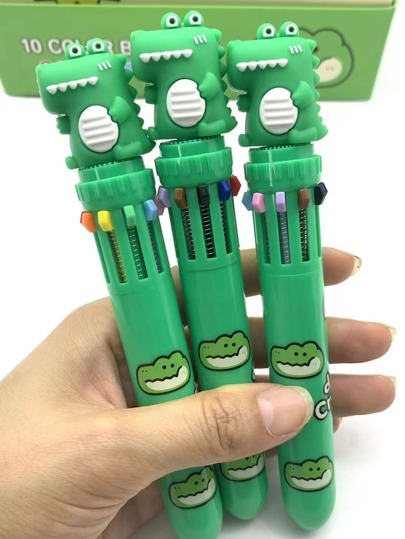 1pc Cute Little Crocodile Ten-Color Pen
