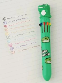 1 pieza bolígrafo de diez colores con diseño de cocodrilo - Multicolor - Ver 2