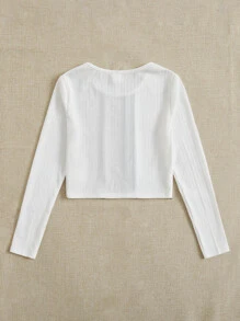 SHEIN Girls Leopard Print Colourblock Tee - Multicolor - View 2