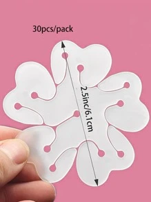 30 piezas Clip de modelado de globos con diseño de flores - Blanco - Ver 3