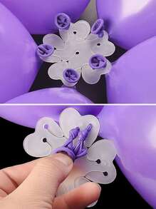 30 piezas Clip de modelado de globos con diseño de flores - Blanco - Ver 4