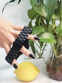 Stainless Steel Watchband Compatible With Samsung - Black - View 5