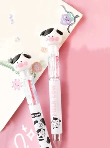 1pc Cartoon Pig Decor Ballpoint Pen - Multicolor - View 2