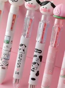 1pc Cartoon Pig Decor Ballpoint Pen - Multicolor - View 3