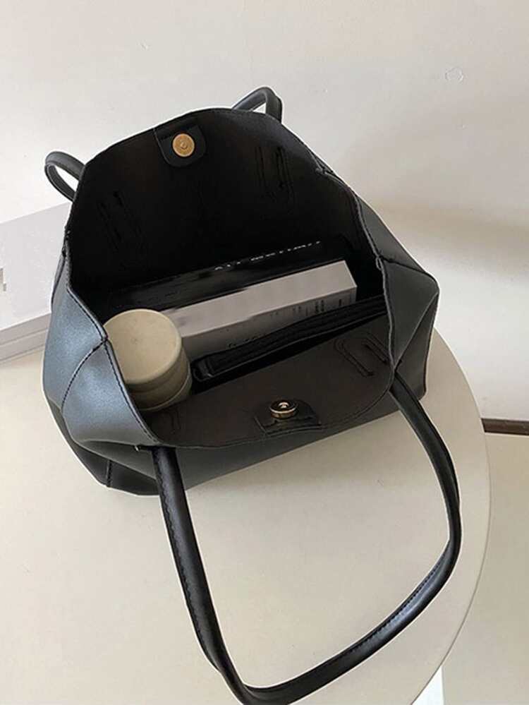 Minimalist Shoulder Tote Bag With Inner Pouch For Teen Girls Women College Students, Rookies & White-Collar Workers Perfect For Office, Work, Business, Commute Best Work Bag For Women, Business Casual Woman Bag Perfect For Office Business And Work, Work Bag Women, Ideal For Everyday Elegance & Special Occasions