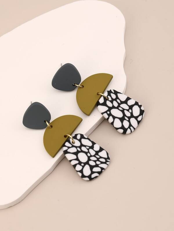 Pendants d'oreilles géométriques