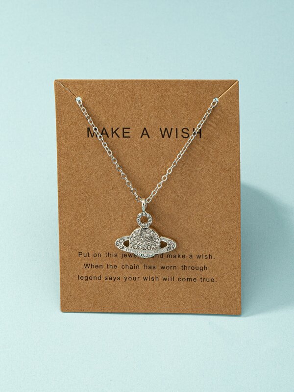 Rhinestone Pendant Necklace SHEIN USA