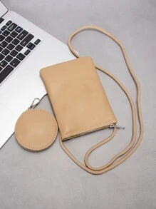 Mini Men Square Bag With Coin Purse - Brown - View 6