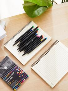 12入組日記計畫冊鋼筆套裝:0.4mm細線顏色鋼筆適用於繪畫,寫作,日誌,染色&-多種 - 彩色 - 查看 4