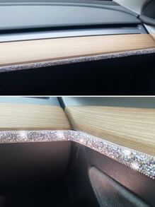1入組水鑽裝飾車裝飾條 - 銀色 - 查看 5