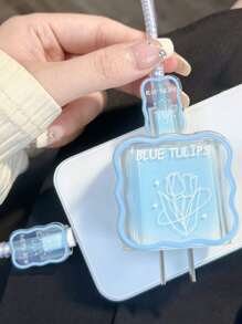 5入組鬱金香圖案數據線保護頭適用於iphone