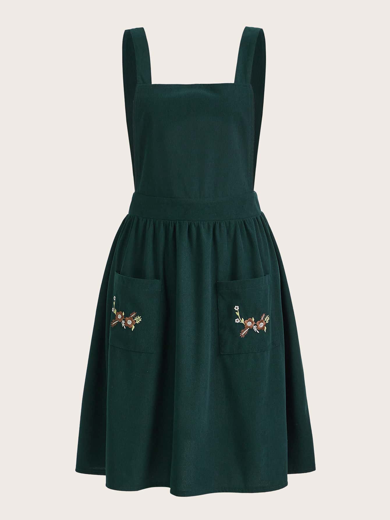 green nylon pinafore dress Maisie Pinafore Dress
