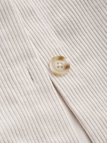 SHEIN MOD Button Front Belted Dress - Beige - View 4