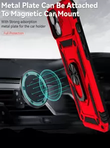 Apple Iphone 16 Slide Camera Cover Phone Case With Ring Holder Compatible With IPhone 15/15Pro/15Plus/15Promax Waterproof Shockproof Anti-Fall Scratch Resistant - Red - View 11