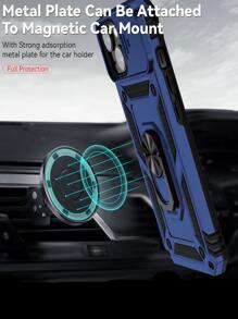 Blaue Handyhülle kompatibel mit iPhone 16, Männermodell, Farbblockdesign mit Ringhalterung & Kameraabdeckung