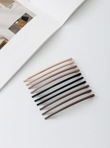 10pcs Minimalist Bobby Pin Casual, Hair Accessories, Hair Clips, Hair Slide, Hair Barrettes Claw Clips, School Stuff, Head Accessories - Multicolor - View 1