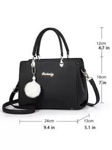 New Fashion Handbag Set With Pendant, Elegant Patchwork Tote Bag, Multifunctional Large Capacity Shoulder Bag, Stylish Design, New Fashion Ladies Square Crossbody Bag, Versatile Casual Spacious With One Shoulder Or Crossbody, Suitable For Travel, Shopping, New Chic Ladies Tote Shoulder Crossbody Bag, Color Block Design, Casual Luxury Large Capacity, Suitable For One Shoulder Or Crossbody