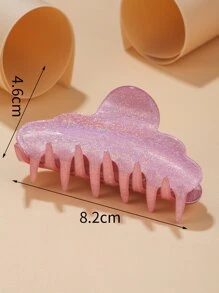 貝殼邊金屬亮絲髮爪