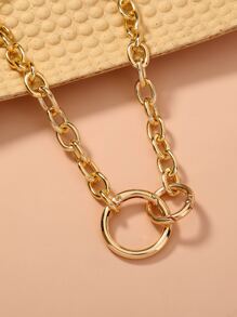 Minimalist Chain Necklace - Yellow Gold - View 7