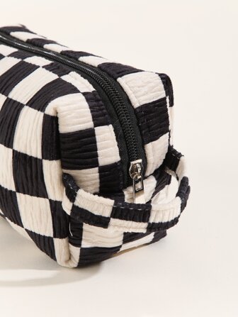 1 st plysch schackrutigt veckat sminkväska klassisk reseorganisatör för kvinnor och flickor sminkväska sminkväska sminkpåse hudvårdsväska necessär packkuber, kryssningsnödvändigheter studenthemsnödvändigheter, bröllopsbrudtärnepresenter, mammapresenter, födelsedagspresenter, presenter till vänner och lärare, heminredning, badrum vardagsrum sängorganisatör förvaring sminkväska smink resenecessär presentförvaring dragkedja tillbehör nagelväska, sminkväska, skrivbordsorganisatör, sminkfodral, liten sminkväska, kosmetiska väska, stor kapacitet, stor sminkväska, julklappar, påse, resor, presenter till kvinnor reseessential, påse, kuvertväska / liten handväska, sminkorganisatör, sminkorganisatör, påse, borsthållare, minipåse, påse med stor kapacitet, presenter till kvinnor, julklappar, presentidéer för kvinnor