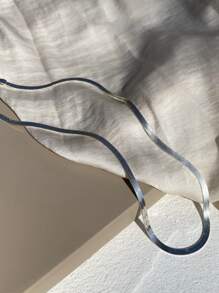 Nooxian Minimalist Chain Necklace - Silver - View 2