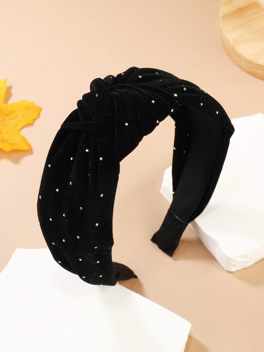 优雅水钻结饰发箍、发带、发圈、发饰发箍，黑色头饰