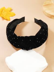 优雅水钻结饰发箍、发带、发圈、发饰发箍，黑色头饰