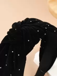 优雅水钻结饰发箍、发带、发圈、发饰发箍，黑色头饰