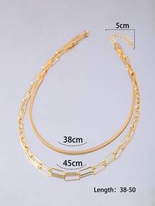 Nooxian Vòng cổ xếp lớp tối giản - Vàng - Xem 7