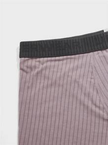 Men 5pcs Letter Patched Boxer Brief - Multicolor - View 3