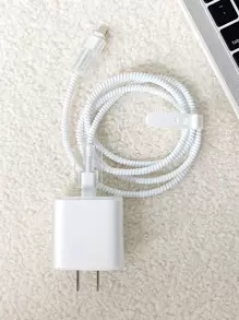 5件装数据线保护器套装线缆整理器 - 白色 - 查看 5