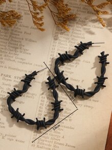 Cercei cu cerc cu manșetă cu design inimă