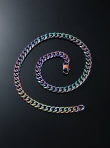 Fashionable And Popular Unisex Laser Cut Chain Style Necklace, Stainless Steel, Suitable For Jewelry Gifts And Stylish For Letter A