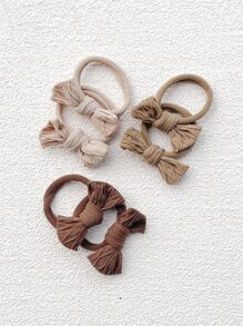 6入組小女童蝴蝶結裝飾髮圈