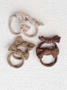 6入組小女童蝴蝶結裝飾髮圈