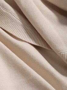 DAZY Vestido de tirantes unicolor & Abrigo de hombros caídos - Albaricoque - Ver 4