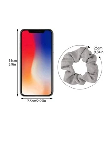 4个装简约纯色发圈，休闲粉色配饰发圈，可扎马尾辫 - 彩色 - 查看 3