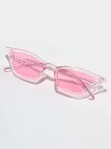 1 Pair Cat Eye Sunglasses, Suitable For Music Festivals, Traveling, Vacation, Sports, Driving, Festivals, Beach, Outings, Summer Accessories, Family Outings, UV Protection, Golf, Hiking, Elegant Attire, Street Style Accessories, Vacation Atmosphere, Sports, Parties, Outdoor Activities, Street Style, Fishing, Outdoor Activities, Holidays, Sun Protection, Vacation - Pink - View 1